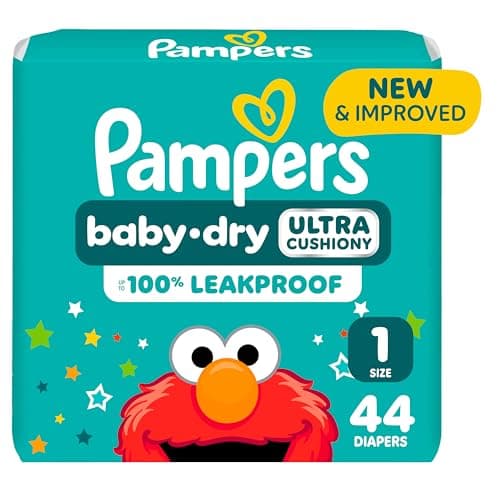 Pampers Diapers - Baby Dry - Size 1, 44 Count, Absorbent Disposable Infant Diaper (Packaging May Vary) - Image 1