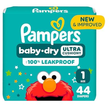 Pampers Diapers - Baby Dry - Size 1, 44 Count, Absorbent Disposable Infant Diaper (Packaging May Vary) - Image 1