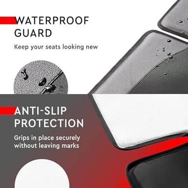 Helteko Carseat Protector with Thickest Padding, 2 Pack Auto Seat Pad from Waterproof & Stain Resistant for Child Baby , Kick Mat Material for Leather and Fabric Seat - Image 4