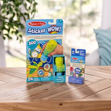 Melissa & Doug Sticker Wow!™ Sea Turtle Bundle: 24-Page Activity Book, Refillable Sticker Stamper, Mini Pad, 500 Stickers, Arts and Crafts for Kids Ages 3+ - Image 9
