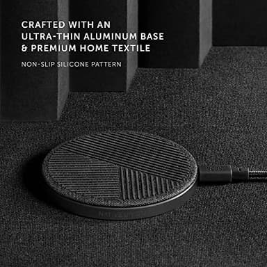 Native Union Drop - High Speed Wireless Charger [Qi Certified] 10W Non-Slip Fast Wireless Charging Pad - Compatible with iPhone 12/12 Pro/12 Pro Max/12 mini/11/11 Pro/11 Pro Max (Slate) - Image 6