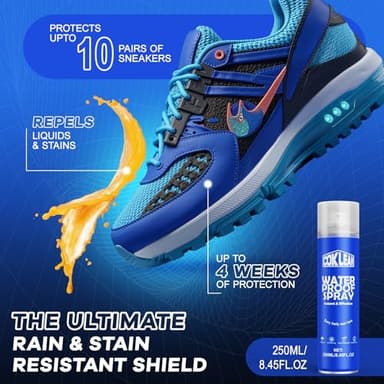 Coklean Protect Shoe Protector Spray, Rain & Stain Waterproof Shoe Spray Nano protector spray Suede, Sneakers, Canvas, Leather，8.45 OZ - Image 2
