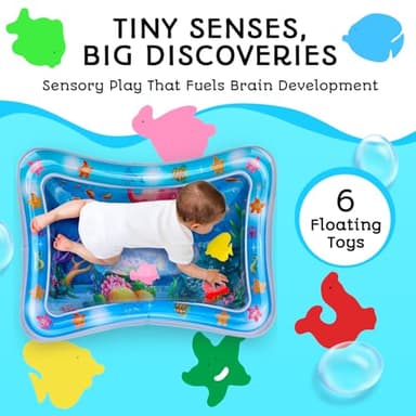 Tummy Time Water Mat – Inflatable Water Play Pad for Babies - Sensory Tummy Time Mat for Floor Play - 100% BPA-Free & Leakproof - Baby, Infants 3-12 Months – Avec Maman - Image 3