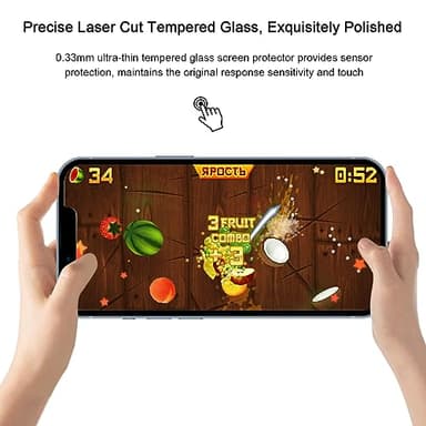 SIBEITU 3 Pack Screen Protector for iPhone 13 with 3 Pack Camera Lens Tempered Glass Protector, 6.1 Inch HD Clear Tempered Glass Film 9H Hardness Full Coverage, Scratch Resistent, No Air Bubbles - Image 7