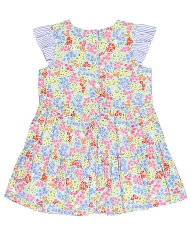 RuffleButts Petaling Around Flutter Sleeve Tiered Dress - 7 - Image 2