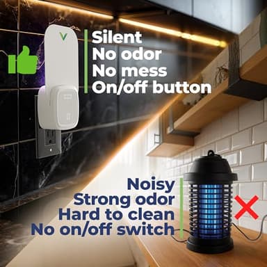 VEYOFLY Fly Trap Indoor, Fruit Fly Traps for Indoors Flying Insect (2 Device + 6 Refills) Gnat Traps for House Indoor, Bug Zapper Indoor, Gnat Killer Catcher & Fruit Fly Killer Light Plug in - Image 6