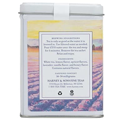 Harney & Sons Provence Tea, White Tea with Flavors of Apricot, Lemon and Lavender - Image 3