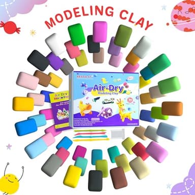 Air Dry Clay 56 Colors, Modeling Clay for Kids, DIY Model Magic Clay, Molding Clay Kit with Sculpting Tools, Non-Sticky Soft and Super Light, Arts and Crafts Gift for Boys Girls Kids - Image 3