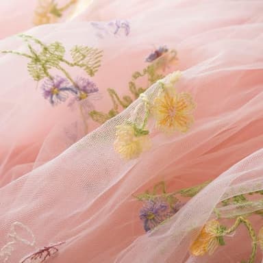 Nileafes Toddler Baby Girl Party Dress Floral Tutu Ruffle Sleeve Princess Cake Smash Photo Shoot Dresses Size 1Y (6-12 Months, 121-Pink) - Image 6