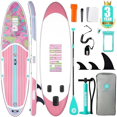 Niphean Inflatable Stand Up Paddle Board with SUP Accessories, Anti-Slip EVA Deck, 10'6'' Inflatable Paddle Boards for Adults & Youth of All Skill Levels - Image 1