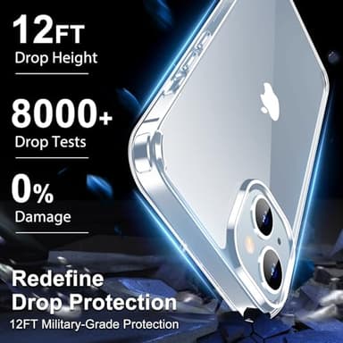 jaroco for iPhone 13 Case 6.1-Inch, Non-Yellowing Shockproof Phone Bumper Cover, Anti-Scratch Clear - Image 5