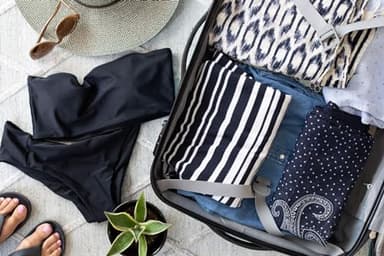 Samsonite Omni PC Hardside Expandable Luggage with Spinner Wheels, Caribbean Blue, Checked-Medium 24-Inch - Image 4