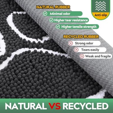 Dog Door Mat for Muddy Paws, Pet Rug Chenille Absorbent Outdoor Doormat 30"x 20", Non Slip Heavy Indoor Doormat Soft Front Inside Doormats for Entryway, Mud Paws, Patio,Dog Paw Dark Grey - Image 6