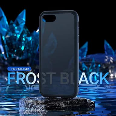 TORRAS Shockproof iPhone SE 2020 Case & iPhone 8 Case [Military Grade Drop Test] Translucent Matte Hard PC Back & Silicone TPU Bumper, Protective & Slim Fit for iPhone 7 case & SE2, Black - Image 5