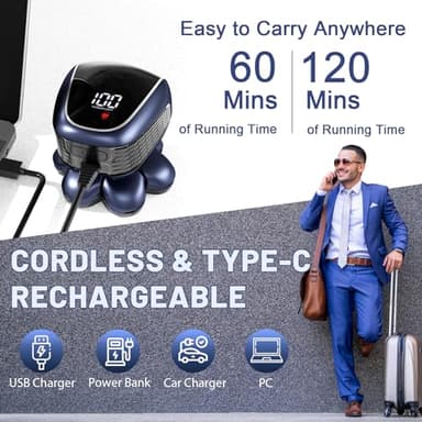 Head Shaver 7D, Wyklaus Upgrade Head Shavers for Bald Men, Head Electric Razor with Nose Hair Trimmer, IPX6 Waterproof Wet/Dry Mens Grooming Kit, Anti-Pinch, LED Display, USB Rechargeable - Image 3