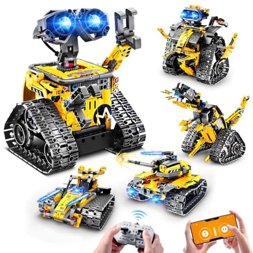 HOGOKIDS Robot Building Toys for Kids - 5 in 1 Remote & APP Controlled Building Set | RC Wall/Engineer Robot/Mech Dinosaur STEM Toys for Boys Girls Age 6 7 8 9 10 11 12+ Year Old (520 Pcs) - Image 1