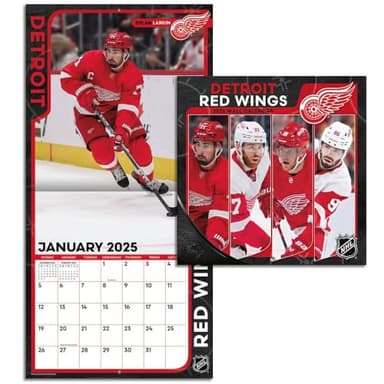 TURNER SPORTS Detroit Red Wings 2025 Mini Wall Calendar (25998040585) - Image 2