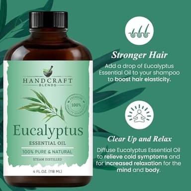 Handcraft Blends Eucalyptus Essential Oil – Huge 4 Fl Oz – 100% Pure and Natural – Premium Grade Essential Oil for Diffuser and Aromatherapy, Skin, Massage, Candle and Soap Making Fragrance - Image 5