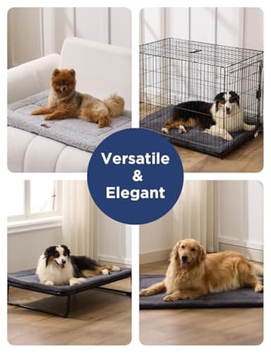 Joydeco Low Profile Dog Crate Mat Reversible Bed Pad, Washable Dog Pad Mat with Ultra Soft Fleece, Compact Design Kennel Beds Mats for Extra Large Medium Small Pets, 44" x 32" Dark Gray - Image 5