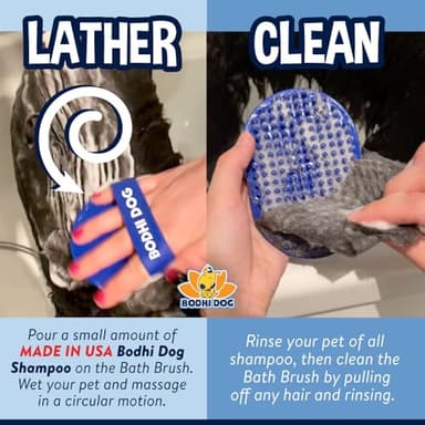 Bodhi Dog Shampoo Brush - Pet Grooming & Bath Supplies for Dogs and Cats - Bath Brush for Long & Short Hair - Premium Scrubber for Shower, Bathing & Massage (One Pack, Blue) - Image 4