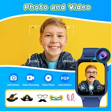 Cosjoype Upgrade Kids Smart Watch for Kids with 26 Puzzle Games HD Camera Video MP3 Player Habit Tracking Pedometer Flashlight 12/24hr Kid Watches Gift for 4-12 Year Old Boys Toys for Kid - Image 5