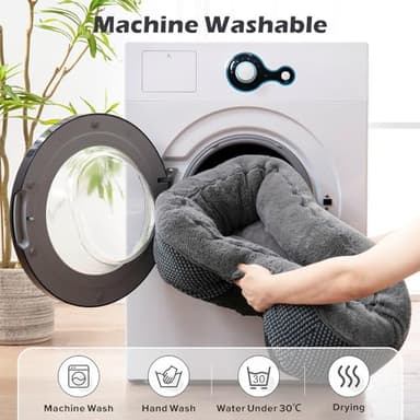 INVENHO Dog Bed Medium Size, Orthopedic Warming Soft Calming Sleeping Puppy Bed Durable Pet Bed with Anti-Slip Bottom M(30"x24"x9") - Image 6