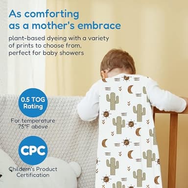 TotAha Boho Lion Sleep Sack 3-6 months 3 Pack, Buttery Soft, Safe Wearable Blanket Baby Sleeping Bag with 2-way Zipper, 0.5 TOG - Image 3