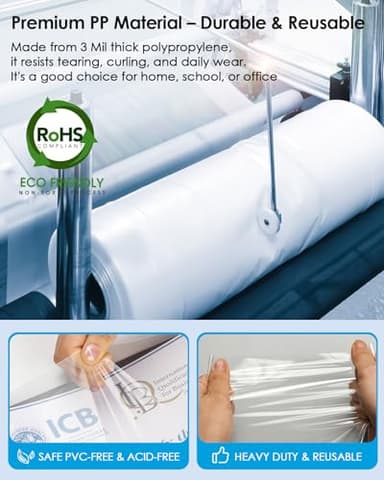 KTRIO Sheet Protectors 8.5 x 11 inch, Clear Page Protector for 3 Ring Binder, Plastic Sleeves for Binders, Top Loading Paper Sheets Document Sleeve Letter Size, Office & Home, 250 Pack - Image 4