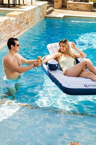 Corona Adirondack Pool Chair Float - Back, Leg, & Arm Rests, and Cup Holder - Pool Floating Chair for Adults - Image 9