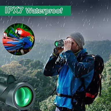 80x100 High Powered Monocular Telescope 2 Packs with Smartphone Holder & Tripod, HD Monocular for Adults with BAK4 Prism & FMC Lens for Hunting Star Bird Watching Wildlife Camping Hiking - Image 5