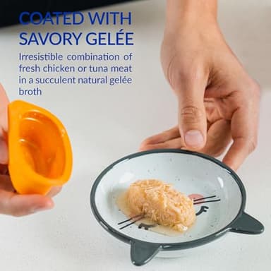 INABA Twins for Cats, Side Dish/Topper Cups, 1.23 Ounces per Serving, 16 Servings, Tuna & Chicken with Salmon Recipe - Image 3