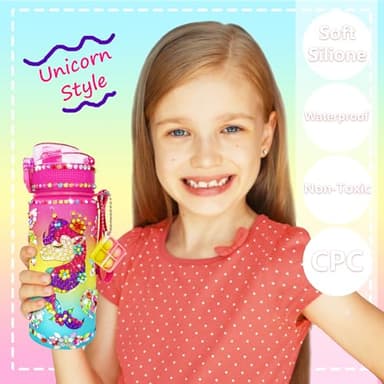 MHMYDIS Decorate Your Own Water Bottle - Arts and Crafts for Girls 4 5 6 7 8 - Unicorn Diamond Painting Craft - Fun Birthday Christmas Gifts for Kid 6-12 (Unicorn) - Image 4