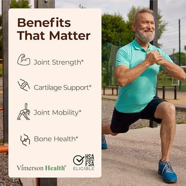 Glucosamine Chondroitin MSM and Turmeric Supplement – Joint Support Supplement for Women and Men with Boswellia and Chondroitin Sulfate – for Cartilage, Joint Health and Flexibility – 90 Capsules - Image 2