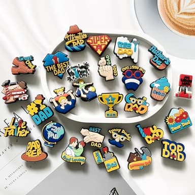 Super Dad Shoe Charms for Croc Clogs Decoration, Father's Day Shoe Decoration for Adults Teen - Image 6