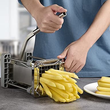 French Fry Cutter, Sopito Professional Potato Cutter Stainless Steel with 1/2-Inch Blade Great for Potatoes Carrots Cucumbers - Image 4