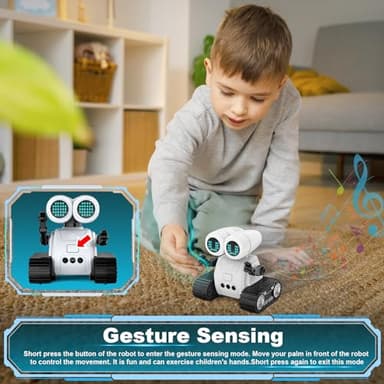 Hamourd Robot Toys for 3 Years Old Boys Girls- Robots with Walkie-Talkie Function, Gesture Sensing, Flexible Head & Arms, Programming Motion, Dance Moves, Music, and Shining LED Eyes, Kids Toys Gifts - Image 6