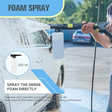 Electric Pressure Washer 4800PSI-Max 2.9GPM Pressure Washer with 25 Foot Hose, 16.4 Foot Power Cord, Soap Tank Car Wash Machine Yellow Ideal Cleaning for Patio. - Image 4