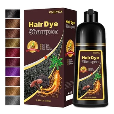 Yocisku Hair Dye, Hair Dye Shampoo for Women & Men, Color Shampoo Hair Dye 16.9 Fl Oz, Safe and Natural Champu Para Canas (Dark Wine Red) - Image 1