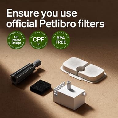 PETLIBRO 4 Packs Replacement Filters for Dockstream Cat Water Fountain PLWF105/PLWF115/PLWF005, 2 Months Set of Replacement Filters for Ultra Quiet Pet Water Fountain - Image 7