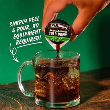 Java House Single-Serve Cold Brew Coffee Pods – Premium 100% Arabica Liquid Concentrate – Smooth & Bold Decaf Roast – 12 Pods – Ready Hot or Iced, Travel-Friendly, TSA Approved - Image 3