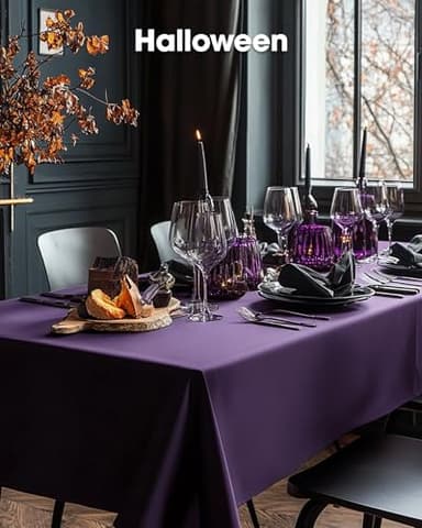 Pureegg Plastic Table Cloth Disposable 20 Pack, 54 x 108 Inch Table Cloths, Graduation Decorations Class of 2025, Graduation Party Tablecloths, Rectangle, Plastic Cover, Leakproof & Sturdy, Purple - Image 9