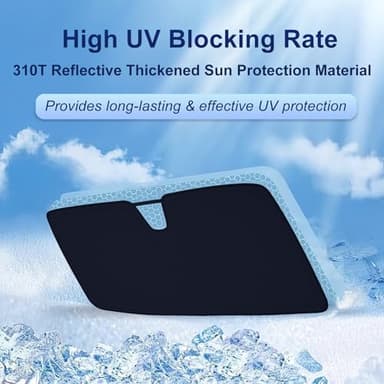 Car Windshield Sun Shade for Honda CRV 2023 2024 2025 2026 Professional 310T Reflective Polyester UV & Heat Insulation Protection, Foldable Front Window Sunshade with Storage Pouch, Keep Interior Cool - Image 5