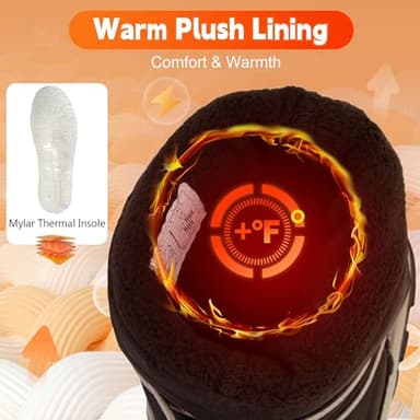 PolarPals Toddler Snow Boots Boys Girls Winter Shoes Waterproof Slip Resistant Outdoor Warm Boots for Little Kids (Grey/Dark Blue,7.5) - Image 4