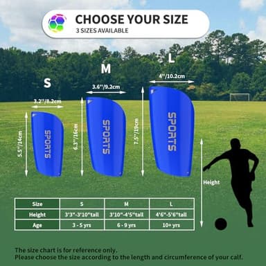 ATHCISE Kids Youth Soccer Shin Guards with Sleeves, Slip in Shinguards Soccer Shin Pads for 3-15 Years Old Boys Girls Child Teens - Image 6