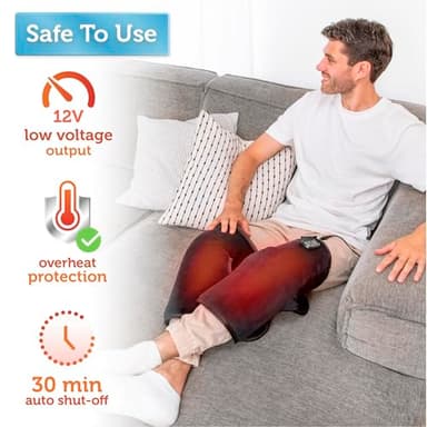 COMFIER Heated Knee Massager with Heating Pad for Knee Pain Relief,Gifts for Dad Mom Men Women,Knee Warmers Wrap,Heated Knee Pad for Men Women Seniors - Image 7