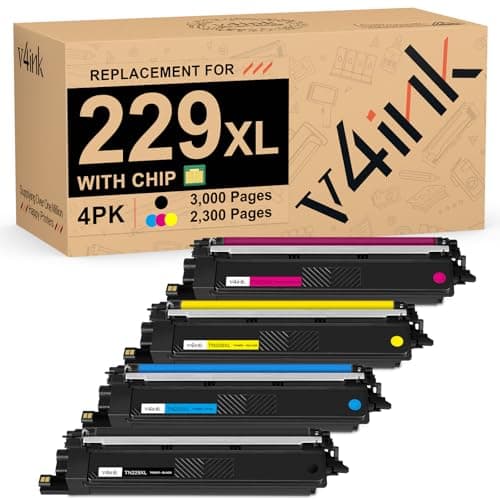 TN229XL Compatible Toner Cartridge for Brother TN229XL TN-229XL TN229 XL to use with MFC-L3780CDW MFC-L3720CDW HL-L3280CDW HL-L3220CDW MFC-L3765CDW HL-L3300CDW HL-L3295CDW Printer (4 Packs) - Image 1
