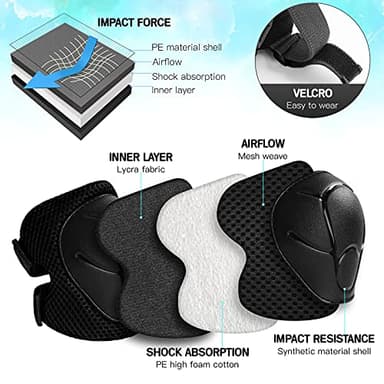 Wemfg Kids Protective Gear Set Knee Pads for Kids 3-14 Years Toddler Knee and Elbow Pads with Wrist Guards 3 in 1 for Skating Cycling Bike Rollerblading Scooter - Image 3