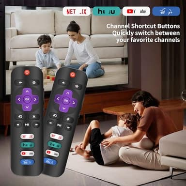 (Pack of 2) Replacement Remote Control Only for Roku TV, Compatible for TCL Roku/Hisense Roku/Sharp/Philips/Onn Roku/Insignia Roku (Not for Roku Stick and Box) - Image 5