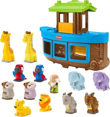 Fisher-Price Little People Toddler Toy Noah’s Ark Playset with 12 Animals & Noah Figure for Pretend Play Kids Ages 1+ Years - Image 1