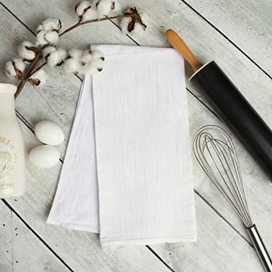 Utopia Kitchen White Flour Sack Towels [12 Pack - 28 x 28 Inch] 100% Cotton Tea Towels for Cleaning & Drying - Highly Absorbent Kitchen Dish Cloth - Image 7